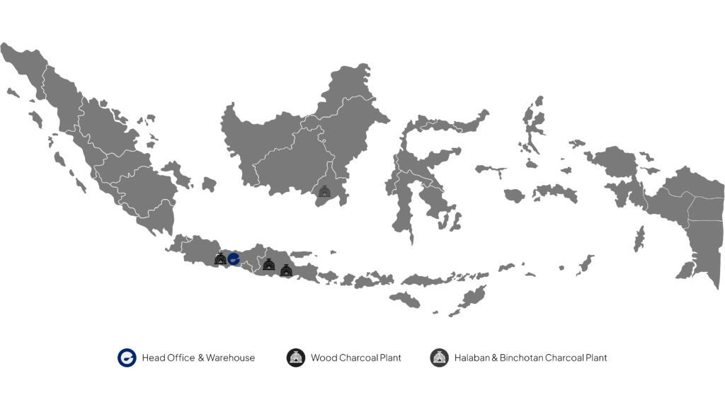 Wood Charcoal Plant Map of PT Grant Giant Charcoal
